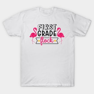 First Grade Flock Funny Kids School Back to School T-Shirt